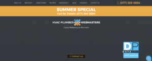 plumber webmaster website screen shot